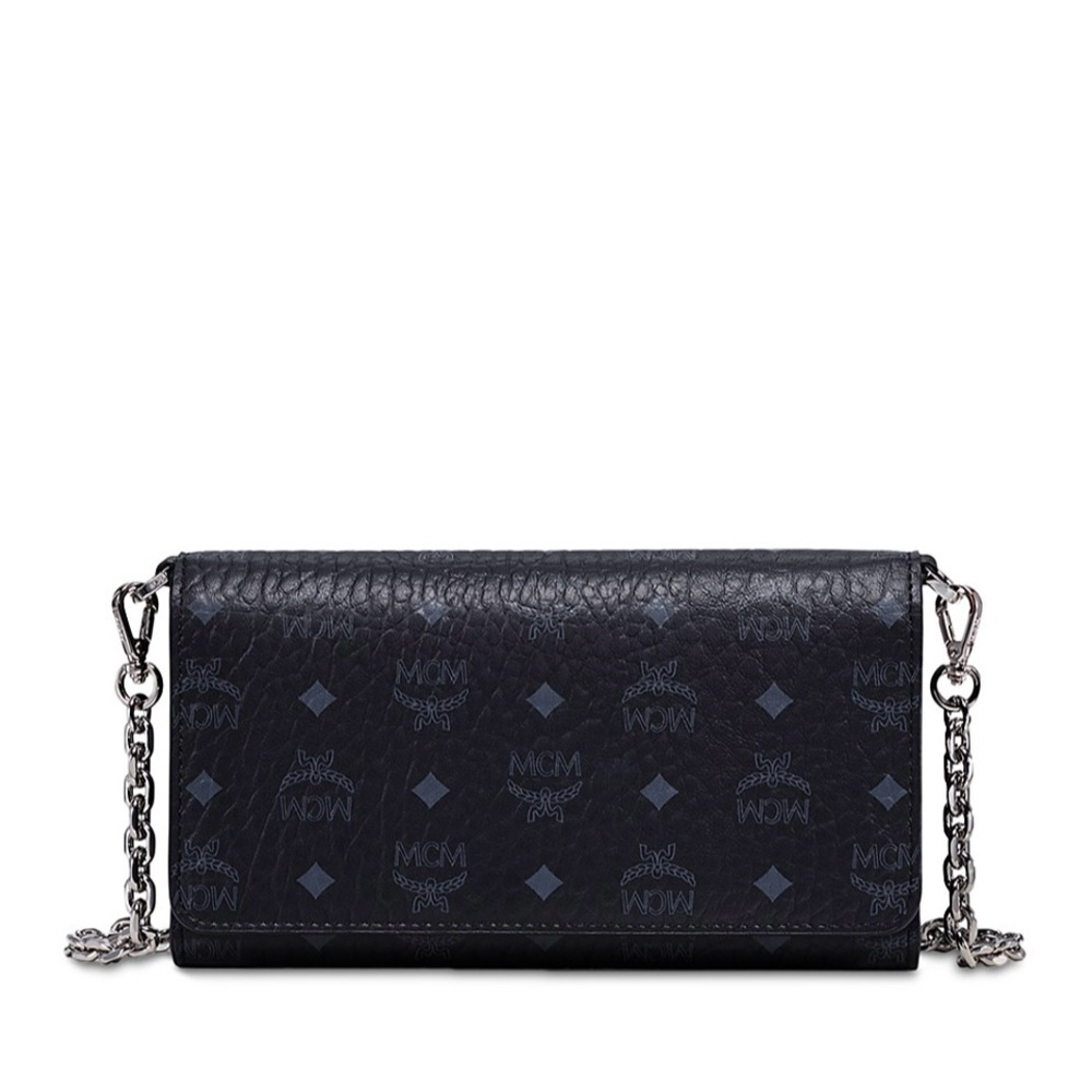 MCM Visetos Chain Wallet Crossbody/Smartphone Case